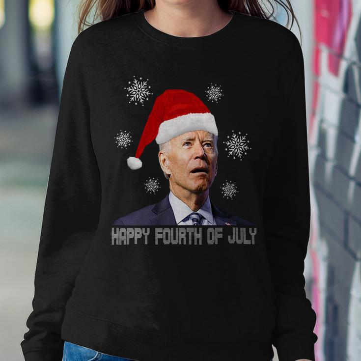 Funny Anti Joe Biden Happy 4Th Of July Merry Christmas Sweatshirt Gifts for Her