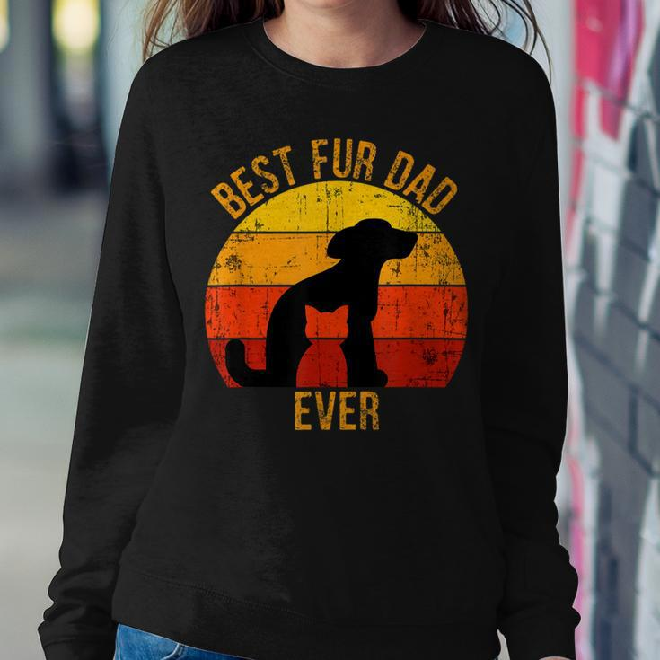Funny Best Fur Dad Ever Vintage Retro Dog Cat Owner Sweatshirt Gifts for Her