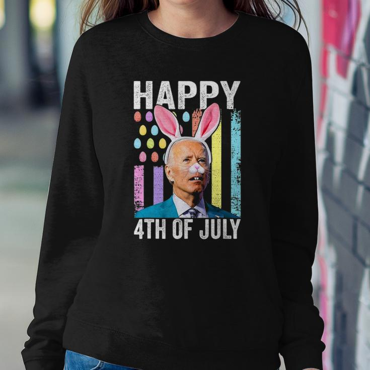 Funny Biden Happy 4Th Of July Confused Easter Biden Bunny Sweatshirt Gifts for Her