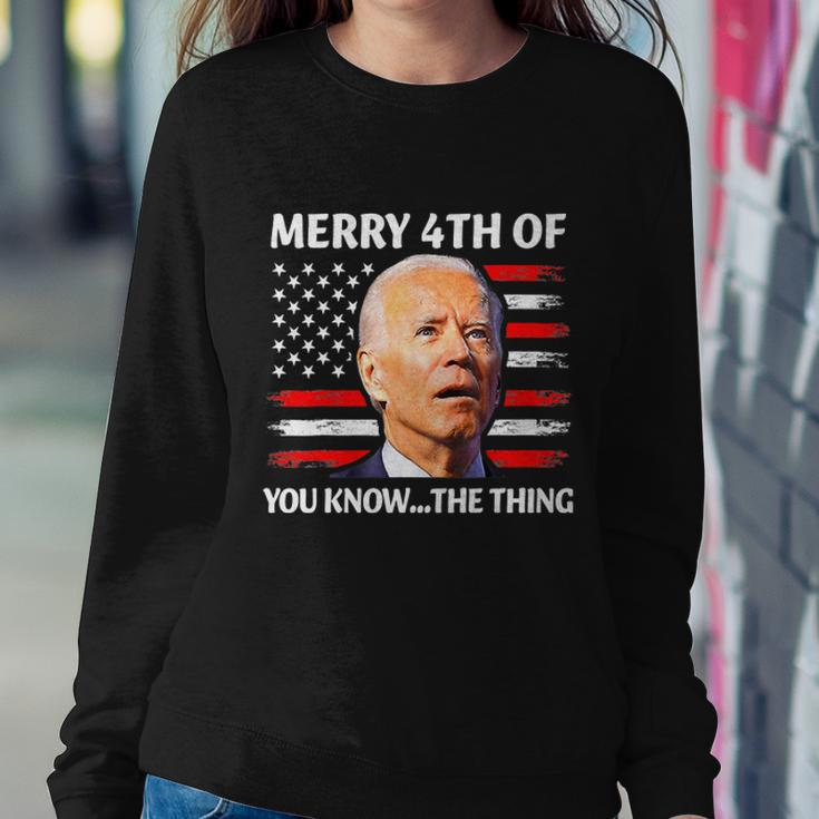 Funny Biden Independence Day Merry Happy 4Th Of July Sweatshirt Gifts for Her