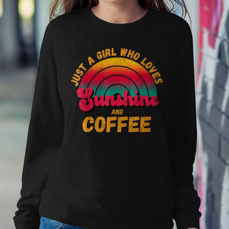 Funny Coffee Just A Girl Who Loves Sunshine And Coffee Sweatshirt Gifts for Her