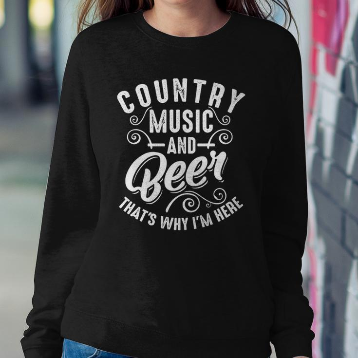 Funny Country Music And Beer Cute Singer Alcohol Lover Gift Sweatshirt Gifts for Her