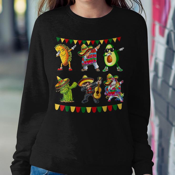 Funny Dabbing Taco Cinco De May Mexican Food V6 Sweatshirt Gifts for Her