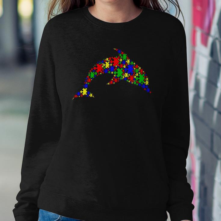 Funny Dolphin Puzzle Animals Lover Autism Awareness Sweatshirt Gifts for Her