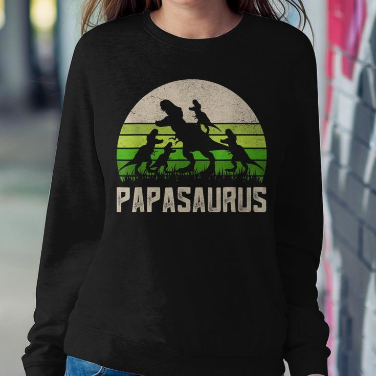 Funny Grandpa Papasaurus Dinosaur 4 Kids Fathers Day V2 Sweatshirt Gifts for Her