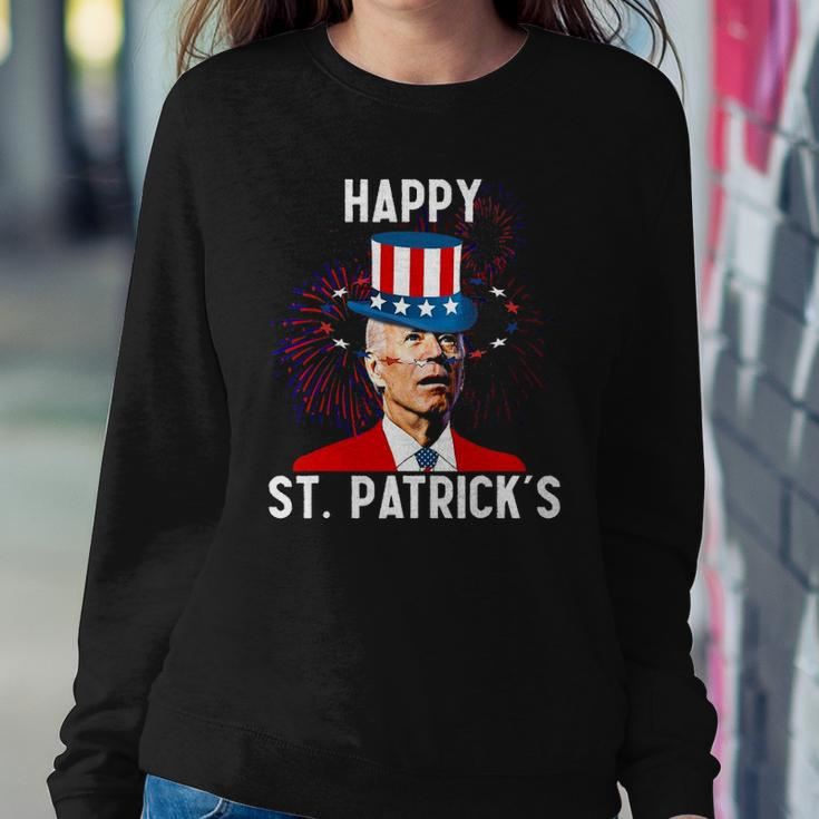 Funny Joe Biden Confused St Patricks Day For Fourth Of July Sweatshirt Gifts for Her