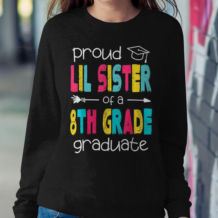 Funny Proud Lil Sister Of A Class Of 2022 8Th Grade Graduate Sweatshirt Gifts for Her