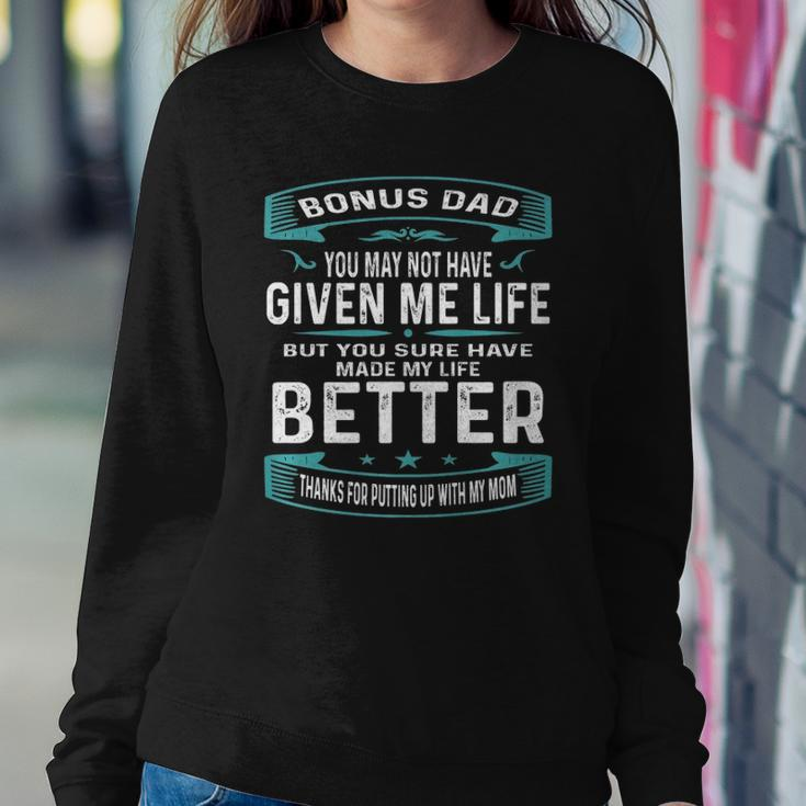 Funny Vintage Fathers Day Bonus Dad From Daughter Son Boys Sweatshirt Gifts for Her