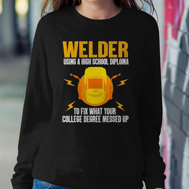 Funny Welder Art For Men Women Steel Welding Migtig Welder Sweatshirt Gifts for Her
