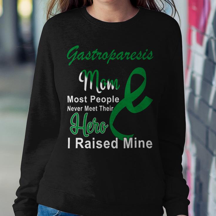 Gastroparesis Warrior Skull Women Vintage Green Ribbon Gastroparesis Gastroparesis Awareness V2 Sweatshirt Gifts for Her