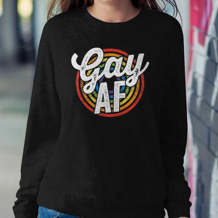 Gay Af Lgbt Pride Rainbow Flag March Rally Protest Equality Sweatshirt Gifts for Her
