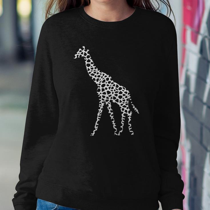 Giraffe White Pattern Graphic Animal Print Sweatshirt Gifts for Her