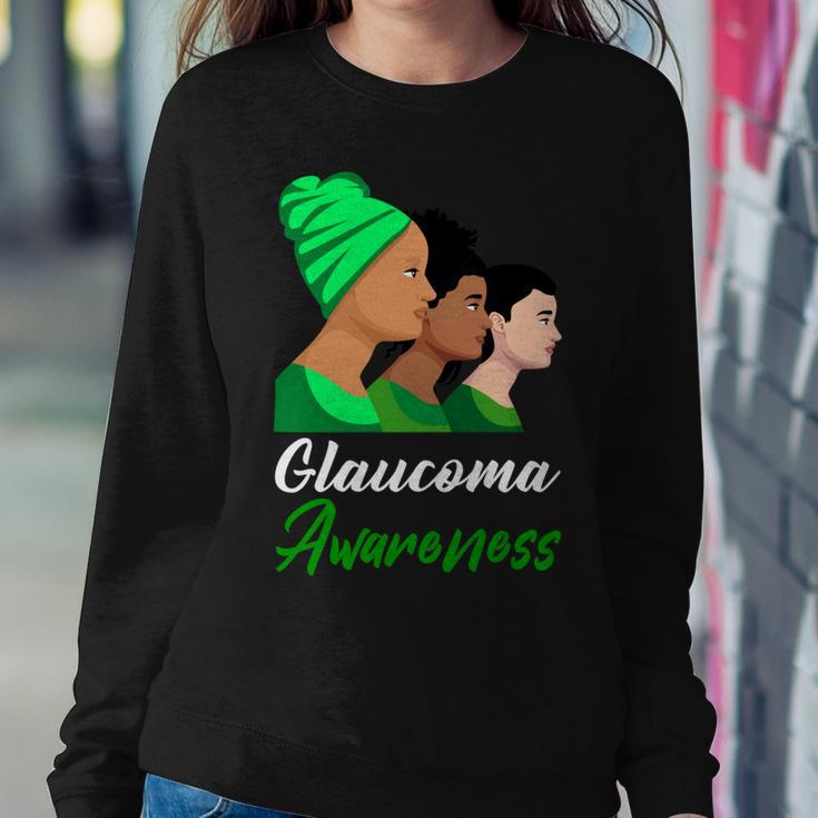 Glaucoma Awareness Green Women Glaucoma Glaucoma Awareness Sweatshirt Gifts for Her