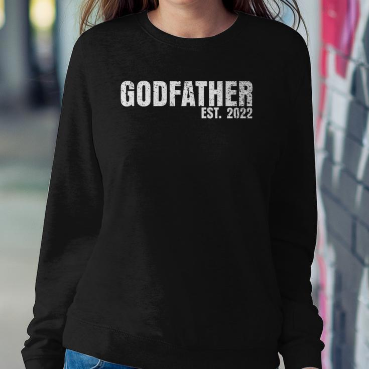 Godfather Est 2022 Fathers Day God Dad Announcement Reveal Sweatshirt Gifts for Her