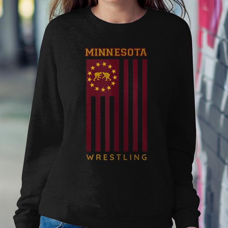 Gopher State Usa Flag Freestyle Wrestler Minnesota Wrestling Sweatshirt Gifts for Her