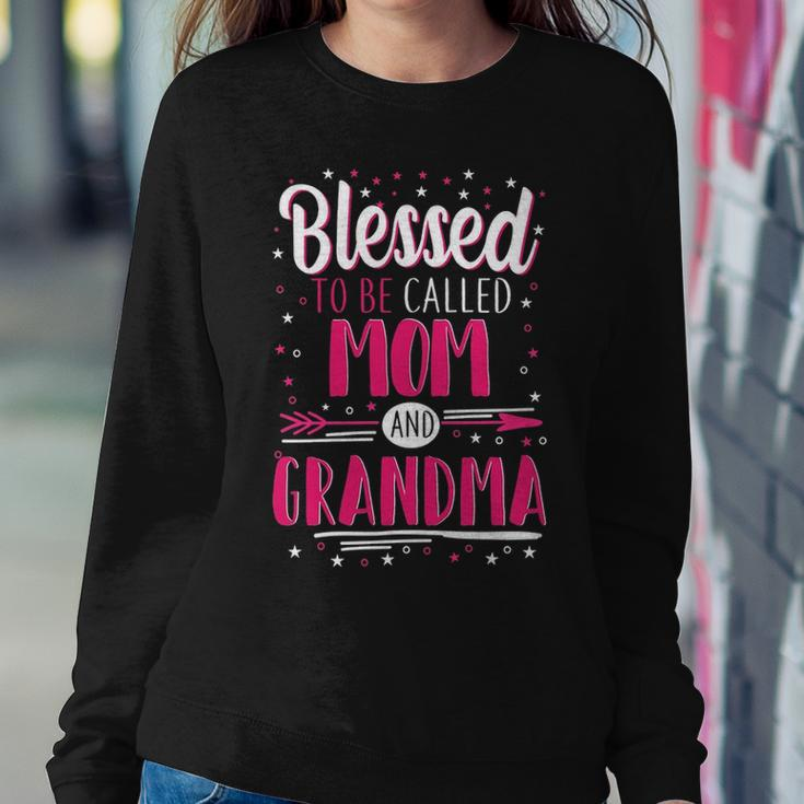 Grandma Gift Blessed To Be Called Mom And Grandma Sweatshirt Gifts for Her