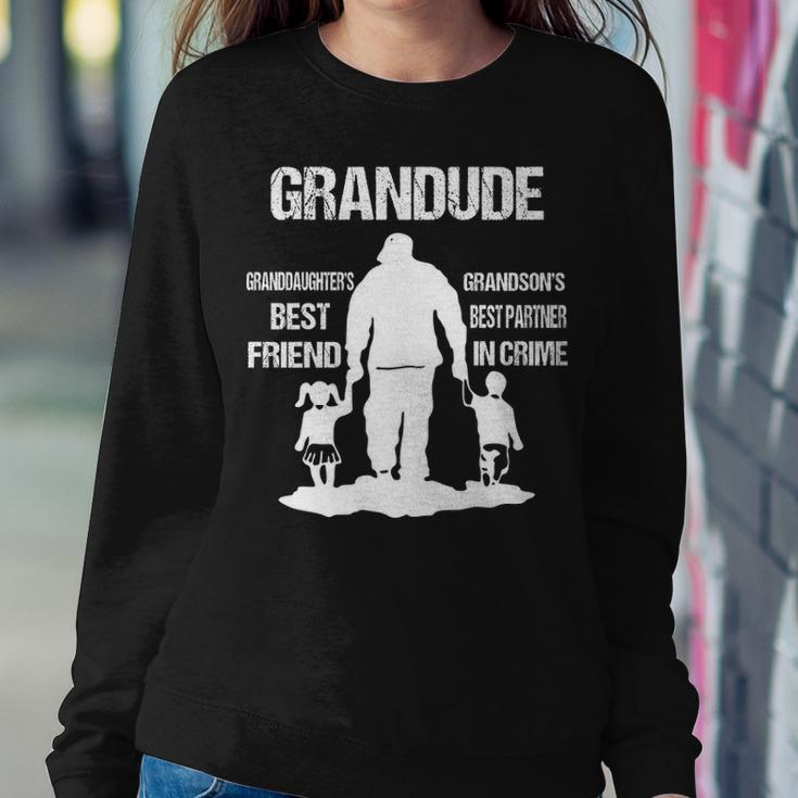 Grandude Grandpa Gift Grandude Best Friend Best Partner In Crime Sweatshirt Gifts for Her
