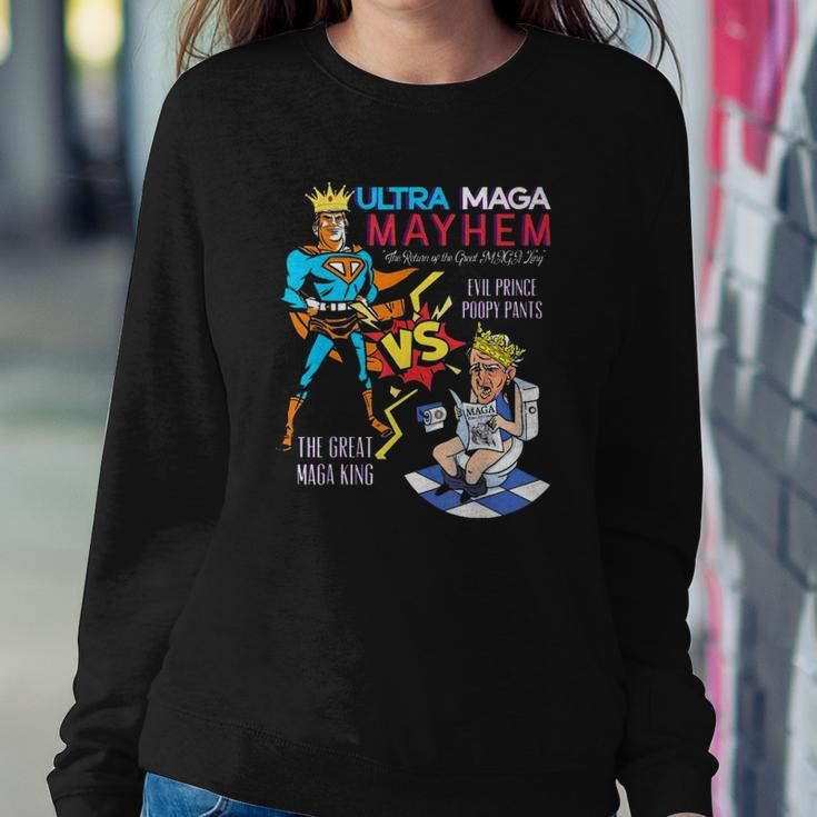 Great Maga King Donald Trump Biden Usa Ultra Maga Super Mega Mayhem Sweatshirt Gifts for Her