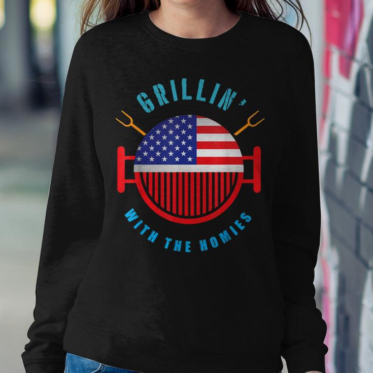 Grillin Dad Grilling4Th Of July Independence Sweatshirt Gifts for Her