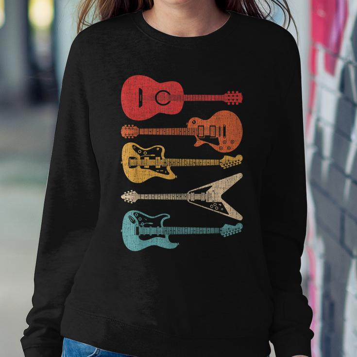 Guitar Lover Retro Style Gift For Guitarist Sweatshirt Gifts for Her