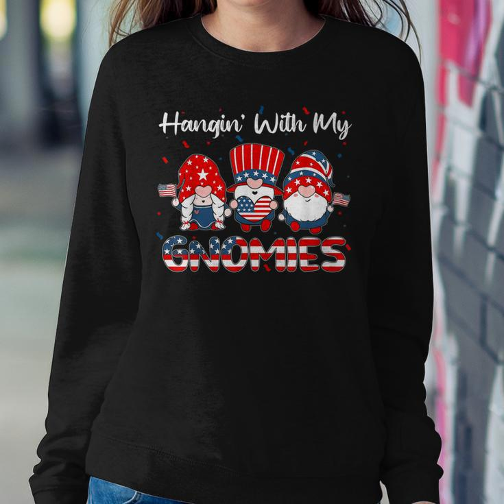 Hanging With My Gnomies Cute Patriotic 4Th Of July Gnome Sweatshirt Gifts for Her