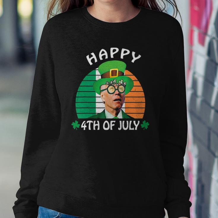 Happy 4Th Of July Joe Biden Leprechaun St Patricks Day Sweatshirt Gifts for Her