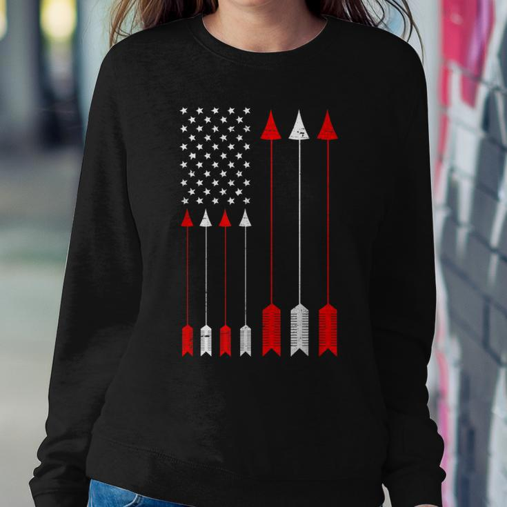 Hunting Archer American Flag Bowhunting Hunter Men  V2 Sweatshirt Gifts for Her