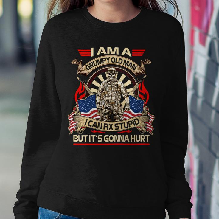 I Am A Grumpy Old Man I Can Fix Stupid But Its Gonna Hurt Sweatshirt Gifts for Her