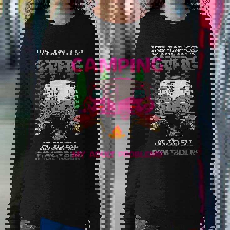 I Just Want To Go Camping Flamingo Camping Sweatshirt Gifts for Her I Just Want To Go Camping Flamingo Camping Sweatshirt Gifts for Her