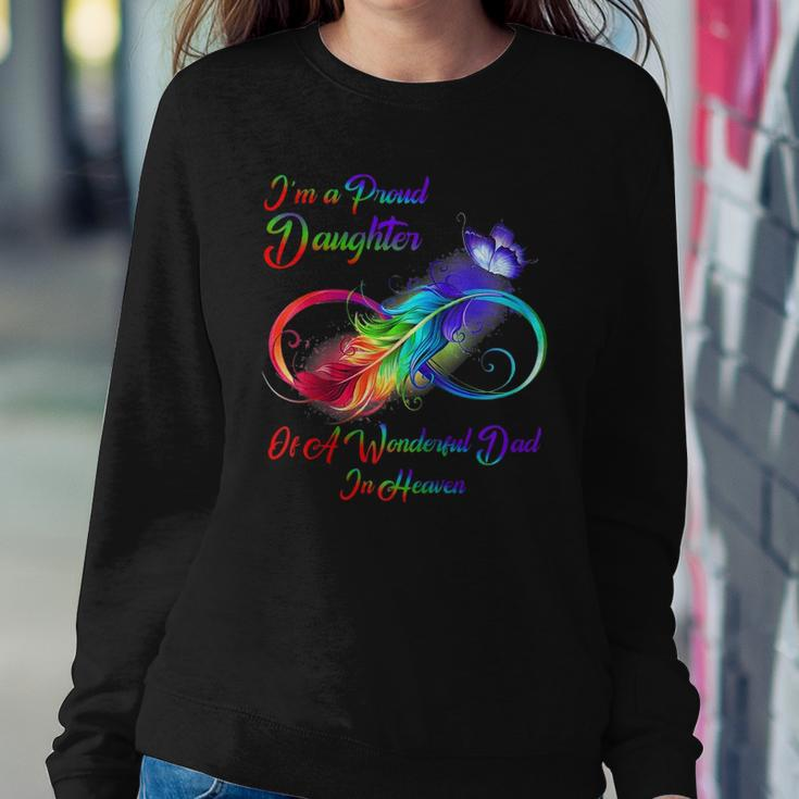 Im A Proud Daughter Of A Wonderful Dad In Heaven Gifts Raglan Baseball Sweatshirt Gifts for Her