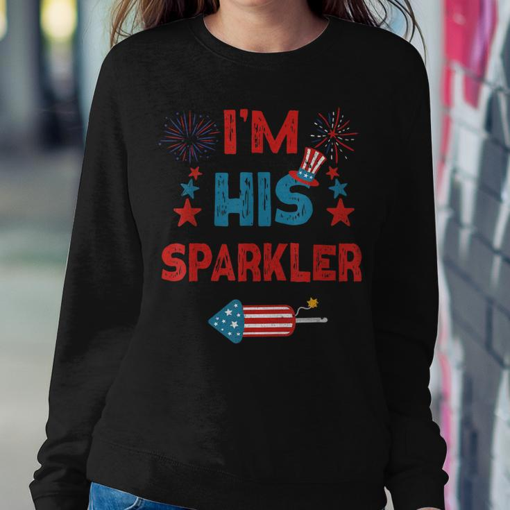Im His Sparkler 4Th Of July Fireworks Matching Couples Sweatshirt Gifts for Her