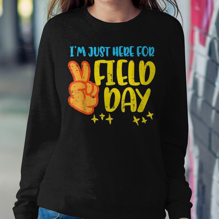 Im Just Here For Day Field Peace Sign Funny Boys Girls Kids Sweatshirt Gifts for Her
