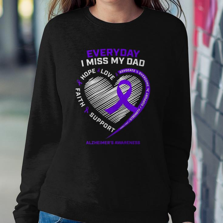 In Memory Dad Purple Alzheimers Awareness Sweatshirt Gifts for Her