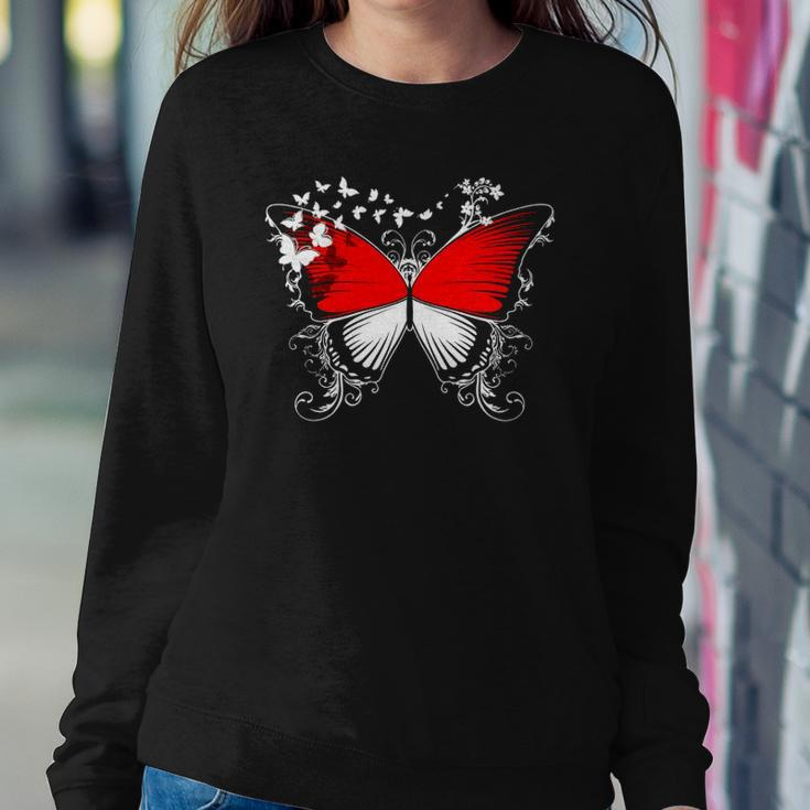 Indonesia Flag Indonesian Butterfly Lover Gift Sweatshirt Gifts for Her