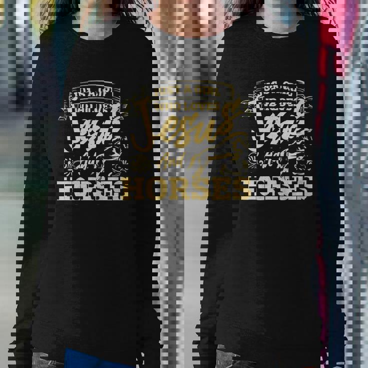 Jesus And Horses Horse Lover Girls Women Horseback Riding Sweatshirt Gifts for Her