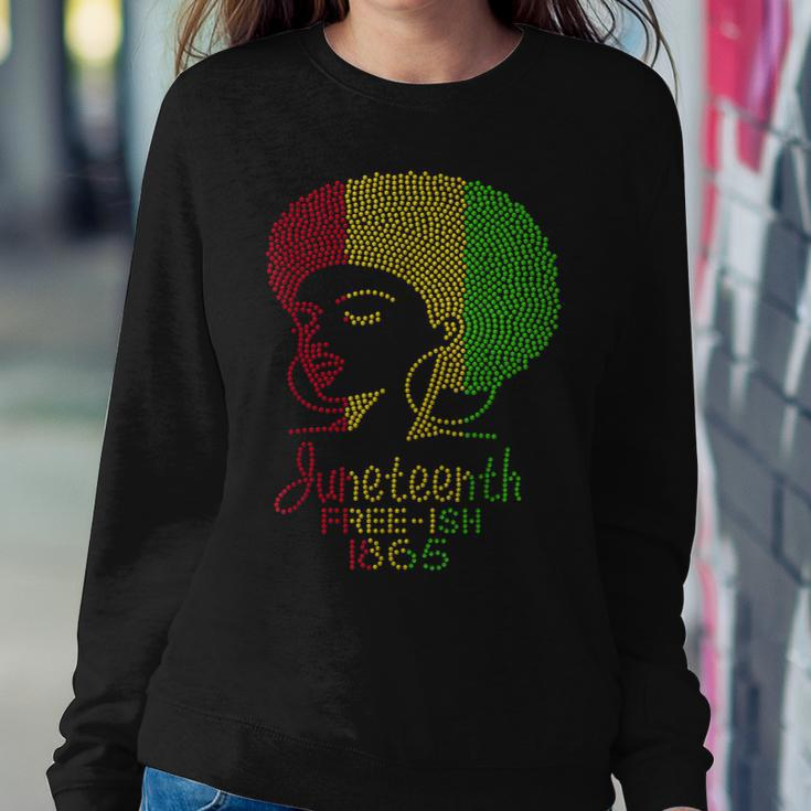 Juneteenth Celebrate 1865 Freedom Day Rhinestone Black Women Sweatshirt Gifts for Her