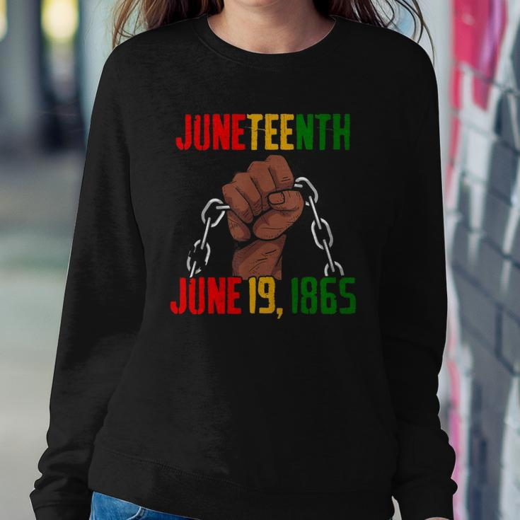 Juneteenth June 19Th 1865 Juneteenth Black Freedom Day Flag Sweatshirt Gifts for Her