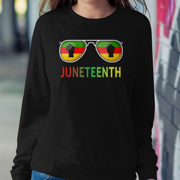 Juneteenth Sunglasses Black Pride Flag Fists Men Women Sweatshirt Gifts for Her