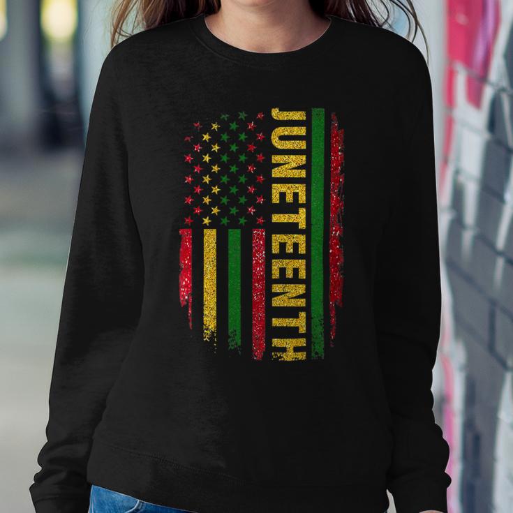 Juneteenth Us Flag Black King Melanin Dad Men Fathers Day Sweatshirt Gifts for Her