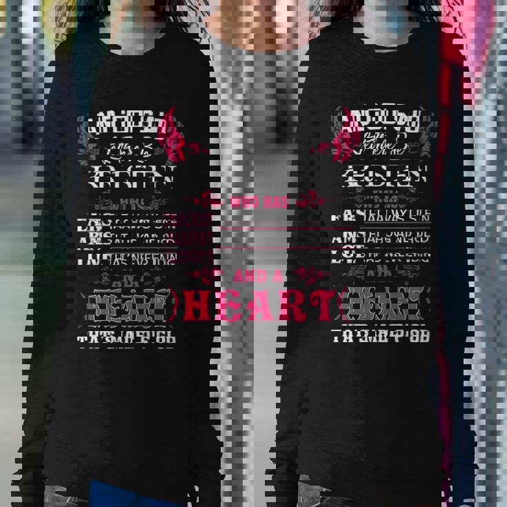 Kristen Name Gift And God Said Let There Be Kristen Sweatshirt Gifts for Her