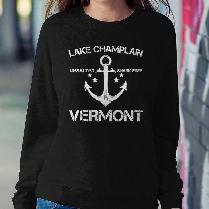 Lake Champlain Vermont Funny Fishing Camping Summer Gift Sweatshirt Gifts for Her