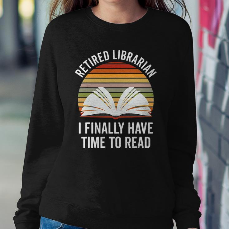 Librarian Retirement Funny Library Books Lovers Vintage Gift Sweatshirt Gifts for Her