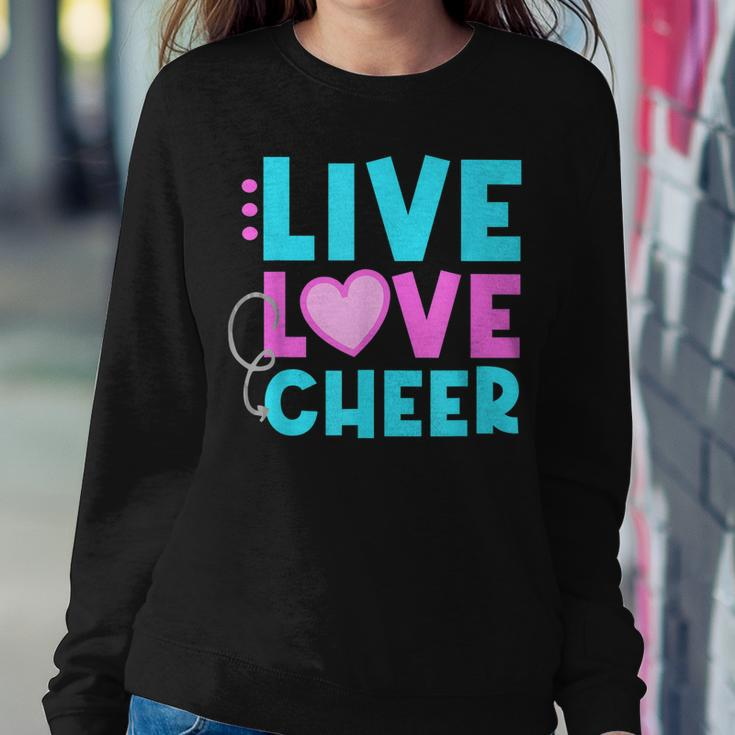 Live Love Cheer Funny Cheerleading Lover Quote Cheerleader V2 Sweatshirt Gifts for Her