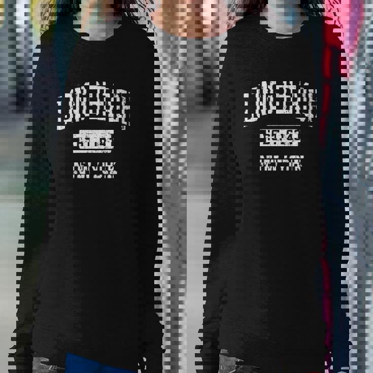 Long Beach New York Ny Vintage Established Sports Design Sweatshirt Gifts for Her