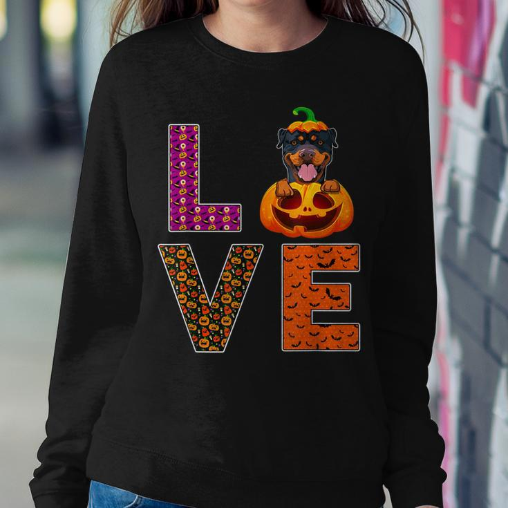 Love Rottweiler Halloween Costume Funny Dog Lover Sweatshirt Gifts for Her