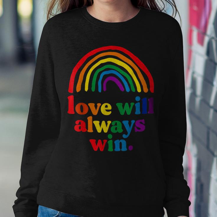 Love Will Always Win Pride Rainbow Kid Child Lgbt Quote Fun Sweatshirt Gifts for Her