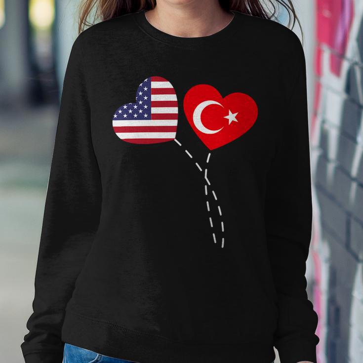 Loving Usa Turkey Flag Heart Turkish 13 Shirt Sweatshirt Gifts for Her