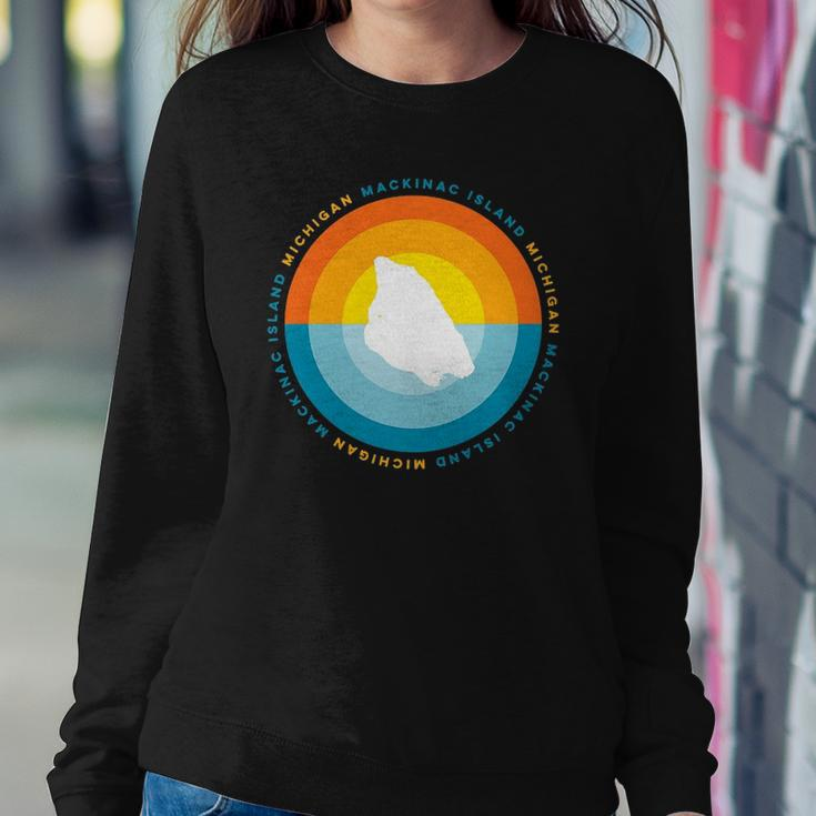 Mackinac Island Michigan Sunset Graphic Sweatshirt Gifts for Her