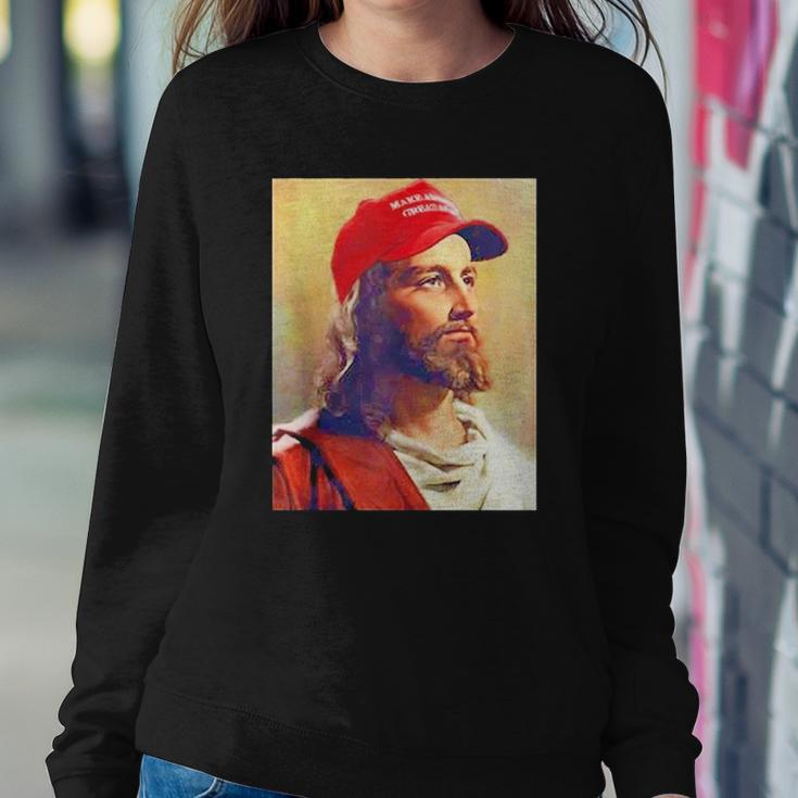 Maga Jesus Is King Ultra Maga Donald Trump Sweatshirt Gifts for Her