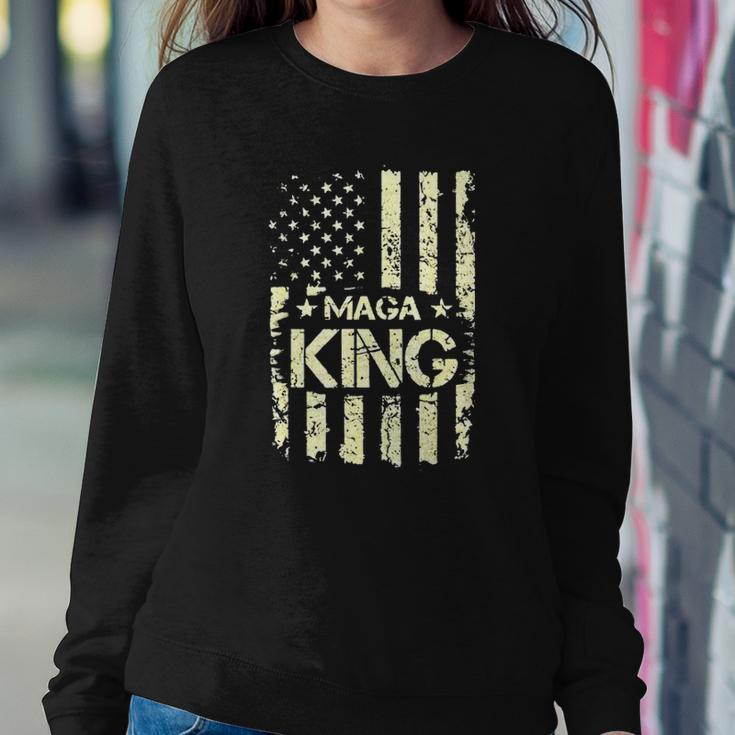 Maga King Make America Great Again Retro American Flag Sweatshirt Gifts for Her